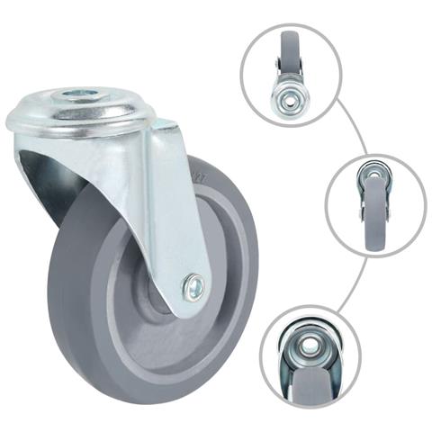 Ruote Girevoli Con Foro Per Bulloni 4 Pz 100 Mm - Foto 1