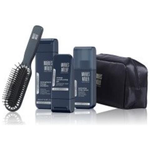 Set Marlies Moller: Marlies Moller, Hair Styling Gel, Flexible Hold, 100 Ml + Marlies Moller, Hair Shampoo, Energizing, 200 Ml + Marlies Moller, Paddle, Hair Brush - Foto 1