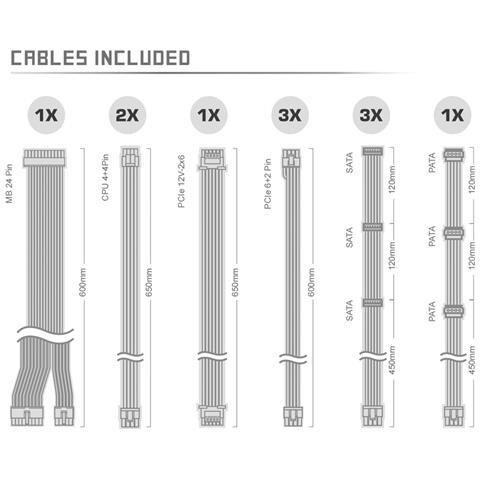 SL-850GW Steel Legend alimentatore per computer 850 W 20+4 pin ATX ATX Bianco - Foto 2