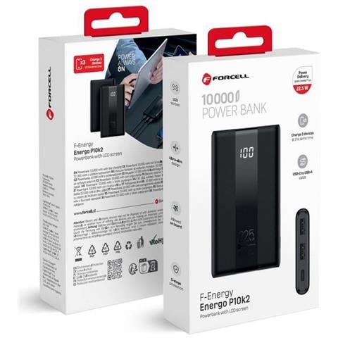 Power Bank Pack Batteria Emergenza 10000 Mah Fino A 22w 2 Usb-a 1x Usb-c Per Smartphone - Foto 5
