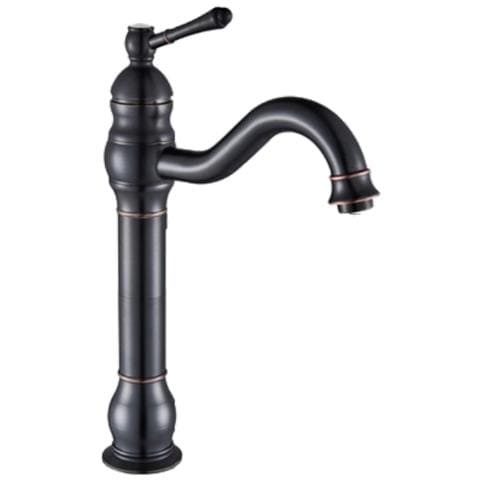 Rubinetto per lavabo da bagno, Blackswan, tipo M153, modello lungo nero anticato, misura 32,5 cm - Foto 1