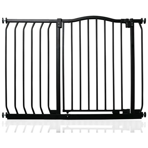 Safetots Cancelletto Di Sicurezza Con Parte Superiore Incurvata, 98cm - 107cm, Nero Opaco - Foto 1