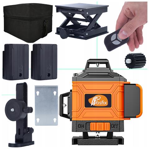 Livella Laser Orange Tiger 16 Linee Rot16l-e - Precisione Professionale | 16 Linee 3d, Ip54, 2 Batterie | Uso Edile E Fai-da-te - Foto 1
