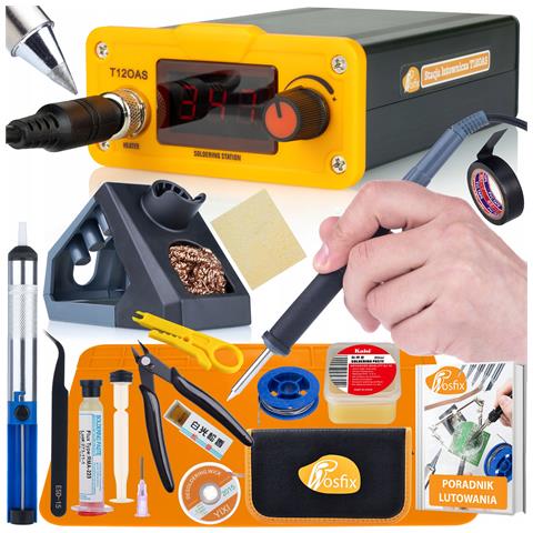 Stazione Saldante Lcd 75w Orange Akbash T12 - Grotto T12, Funzione Sleep | Temperatura 200-480°c | Kit 14 In 1 Per Elettronica E Diy - Foto 1