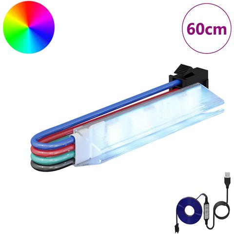 Striscia LED 12 pcs Nero e Bianco 1745 mm Rame e plastica - Foto 2