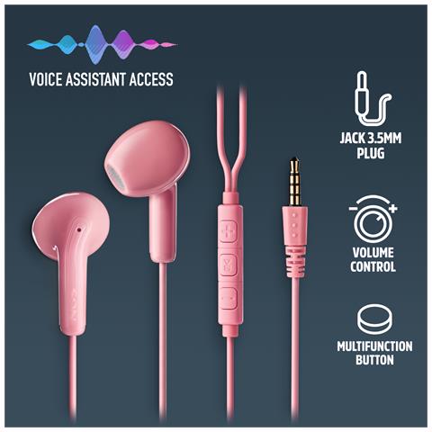 Auricolari Cross Flip Pink - In-ear, Microfono, Controllo volume, Jack 3.5mm - Foto 4