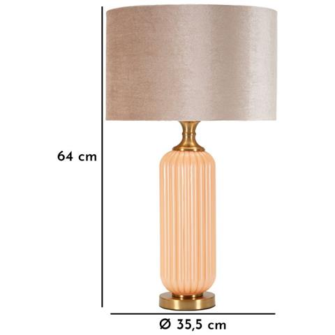 Lampada Da Tavolo Vkh731-bianco-vetro-64x35,5x35,5 Cm - Foto 7