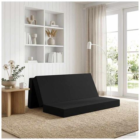 Divano Letto Pieghevole 180 x 67 x 45 cm Nero - Foto 2