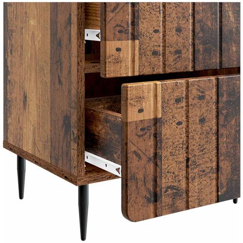 Armadio da Notte 2 pcs Legno antico 43 x 34,5 x 49,5 cm - Foto 9