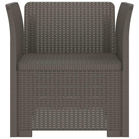 Poltrona a 1 Posto Aspetto Rattan PP Grigio Chiaro - Foto 2