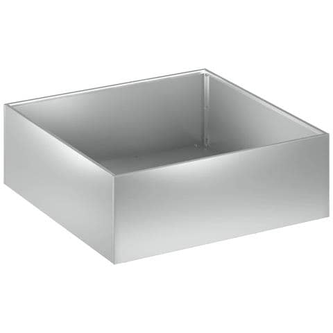 Vaso da giardino Argento 60 x 60 x 20 cm Acciaio zincato - Foto 1