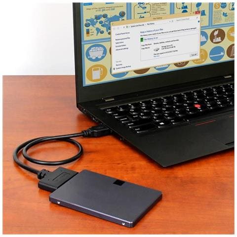 Cavo adattatore connettore USB 3.1 per disco rigido HDD SATA (10 Gbps) SATA III (6 Gbps) - Alimentato USB - Foto 2