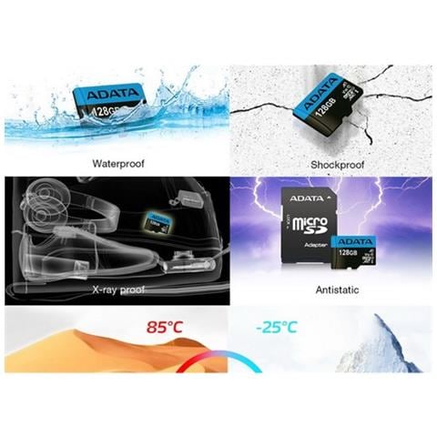MicroSDXC Premier Capacità 128 GB UHS-I Classe 10 Velocità fino a 85 MB / s + Adattore - Foto 2