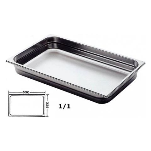 Bacinella Gastronorm In Acciaio Inox Gn 1/1 6 Pezzi Cm. 53x32,5 H. Cm. 10 - Foto 2