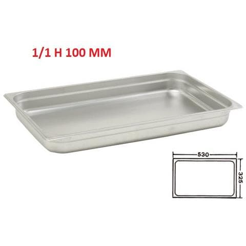 Bacinella Gastronorm In Acciaio Inox Gn 1/1 6 Pezzi Cm. 53x32,5 H. Cm. 10 - Foto 6
