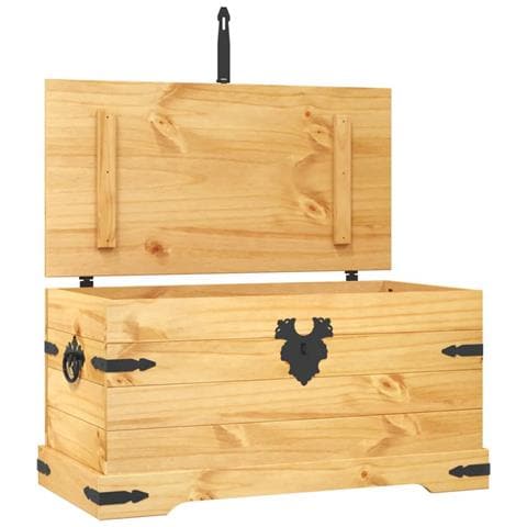 Cassapanca in Pino Messicano Corona Range 91x49,5x47 cm - Foto 1