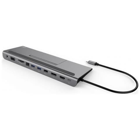 [Ricondizionato GOLD] metallo C31flatdockpdplus Replicatore Di Porte E Docking Station Per Notebook Cablato USB 3.0 (3.1 Gn 1) di tipo A Grigio - Foto 1