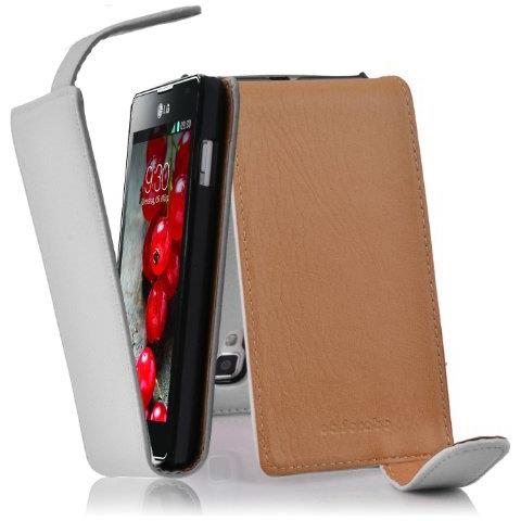 Custodia Compatibile Con Lg Optimus L7 Ii In Magnesio Bianco - Coperchio Protettivo In Design Flip Realizzato In Similpelle Testurizzata - Foto 1