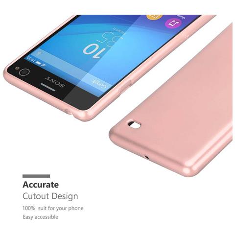 Custodia Compatibile Con Sony Xperia C4 In Oro Rosa Metallico - Coperchio Protettivo In Silicone Tpu Flessibile - Foto 8