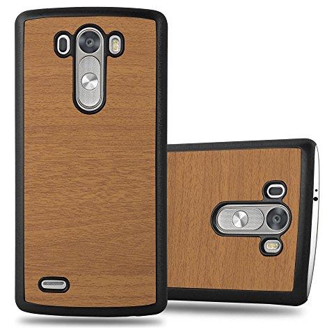 Custodia Compatibile Con Lg G3 In Woody Marrone - Hard Case Coperchio Di Protezione In Look Legno Contro I Graffi E Gli Urti - Foto 1