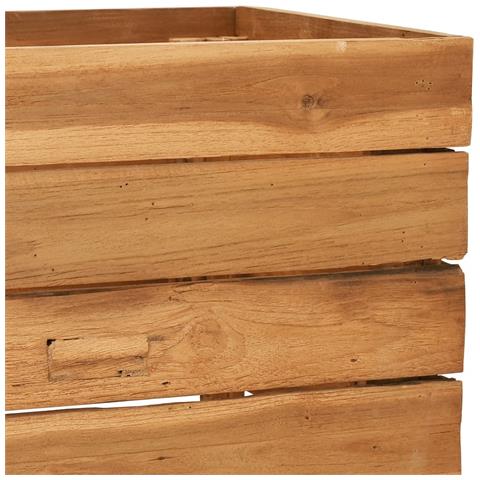 Letto Rialzato 150x40x38 cm Legno di Teak di Recupero e Acciaio - Foto 2