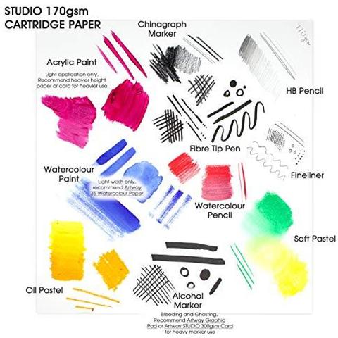 Studio Casebound A4 Sketch Book - Paesaggio - 92 Pagine (46 Fogli) Di 170g Carta - Copertina Rigida Sketchbook - Foto 4