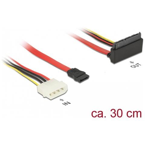 85514 0.3m 1 x Molex 4 pin 1 x SATA 22 pin, 1 x SATA 7 pin Multicolore cavo SATA - Foto 1