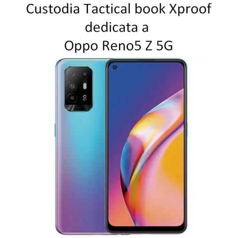 Custodia Originale Book Xproof Flip Case Per Oppo Reno5 Z 5g Mud Brown - Foto 2