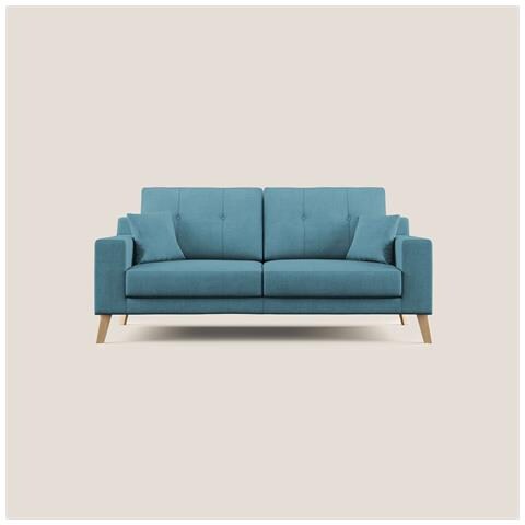 Danish Divano moderno in tessuto morbido impermeabile T02 186 cm azzurro - Foto 3