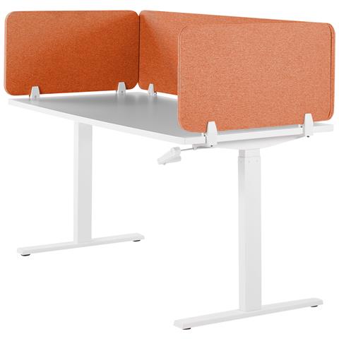 Pannello Divisorio Per Scrivania Rosso Chiaro 160 X 40 Cm Wally - Foto 2