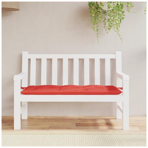 Cuscino Per Panca Rosso 120x50x7 Cm In Tessuto Oxford - Foto 3
