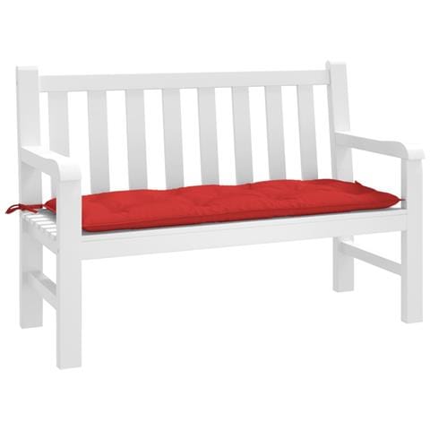 Cuscino Per Panca Rosso 120x50x7 Cm In Tessuto Oxford - Foto 1