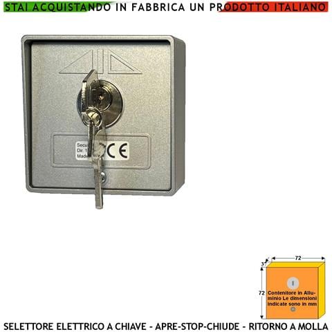 Interruttore Selettore In Alluminio Con Ritorno A Molla 2 Chiavi 3 Posizioni Apre Stop Chiude 2 Microswitch Contatti 1 - Foto 1