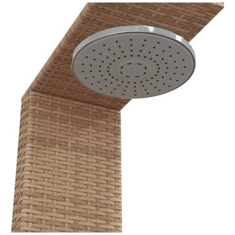 Doccia Esterno Beige 100x100x241,5 Cm Polyrattan E Legno Acacia - Foto 8