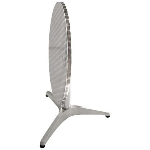 Tavolo Tondo Ø60 Cm In Alluminio Da Esterno Bar E Pub Con Piano Reclinabile Salvaspazio - Foto 2