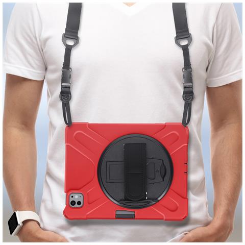 Custodia Antiurto Con Maniglia A Tracolla E Supporto Per Ipad Air 11"" 2024 - Foto 5