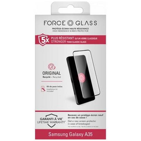 Salvadisplay Per Galaxy A35 In Vetro Temperato 2,5d 9h+ Oleofobico, Nero Transparente - Foto 3