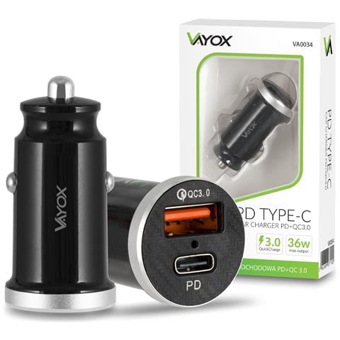 Caricatore Per Auto Pd + Usb-a Quickcharge 3.0 Va0034 - Foto 1