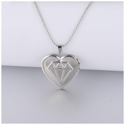 Collana Con Ciondolo A Cuore, Collana Con Ciondolo Fotografico Personalizzato Per Donna - Foto 2