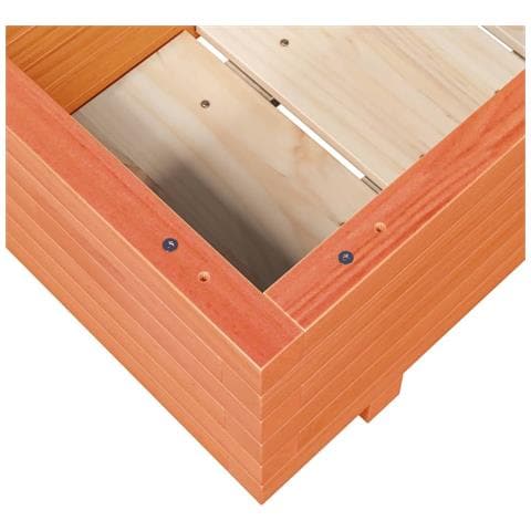 Fioriera Giardino Marrone Cera 70x40x26,5cm Legno Massello Pino - Foto 2