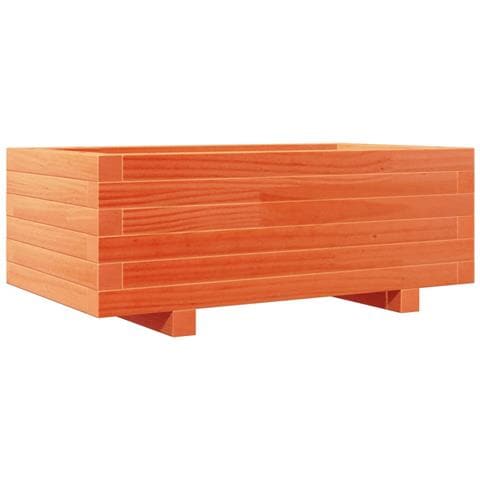 Fioriera Giardino Marrone Cera 70x40x26,5cm Legno Massello Pino - Foto 1