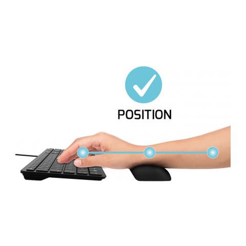 900718 poggiapolso Gel, Poliestere, Gomma, Silicone Nero - Foto 5