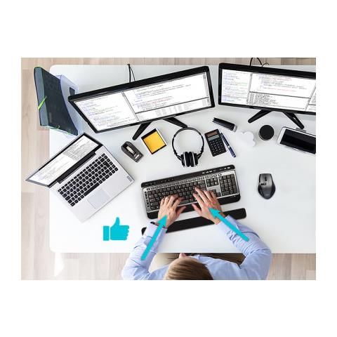 900718 poggiapolso Gel, Poliestere, Gomma, Silicone Nero - Foto 2