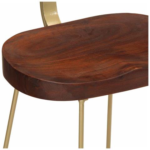 Sgabelli da Bar 2 pz 49x43x79 cm in Legno Massello di Mango - Foto 2