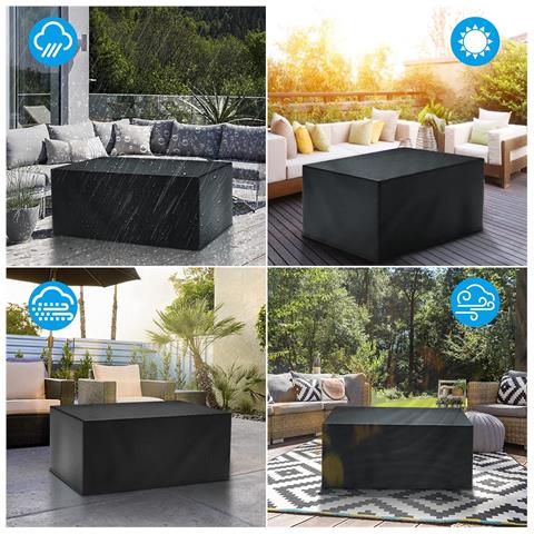 Copertura Impermeabile Nomiou Per Tavolo Rettangolare 87x61x43cm – Nero Elegante - Foto 3