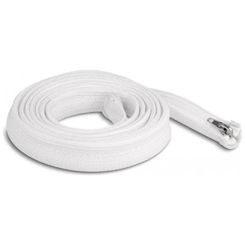 Manicotto intrecciato con cerniera lampo resistente al calore 2 m x 20 mm bianco - Foto 1