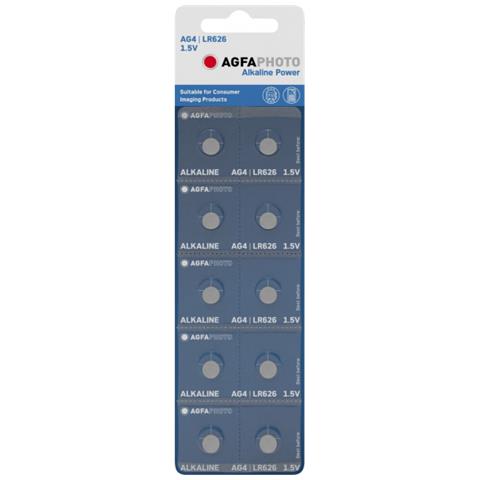Agfaphoto Batteria A Bottone Alcalina Lr626 Ag4 (confezione Da 10) - Foto 1