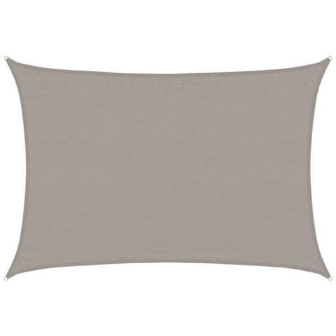 Vela Parasole 160 G/m Rettangolare Grigio Chiaro 3,5x5 M Hdpe - Foto 2