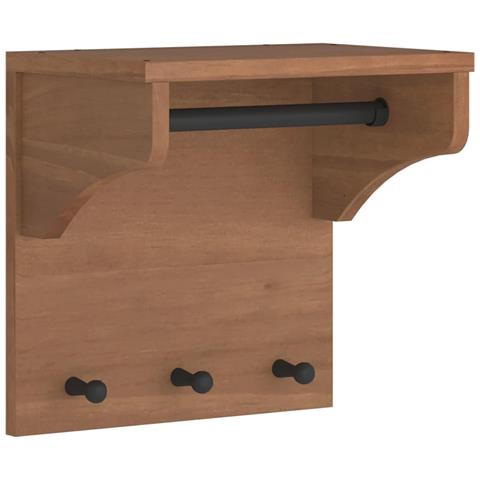 Appendiabiti Da Parete Sandnes 43x30x42 Cm In Legno Di Pino - Foto 2