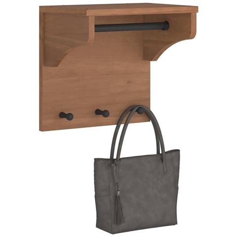 Appendiabiti Da Parete Sandnes 43x30x42 Cm In Legno Di Pino - Foto 1